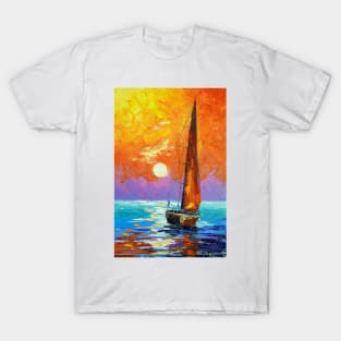 Sailboat at dawn T-Shirt